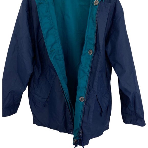 HELLY HANSEN Vintage 90s Mens Nylon Sailing Rain Coat Reversible Hooded Medium - Picture 6 of 15